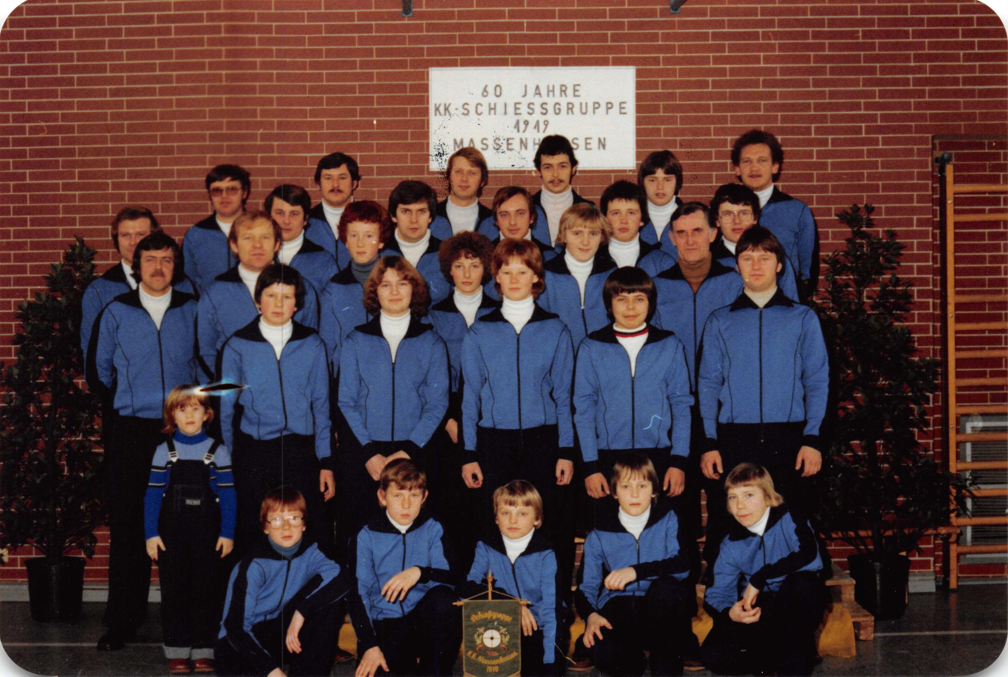 Gruppenfoto aus dem Jahr 1979 anlässlich des 60-jährigen Vereinsjubiläums 